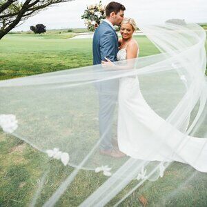 Richard Designs Cathedral Veil – Antique, 114"